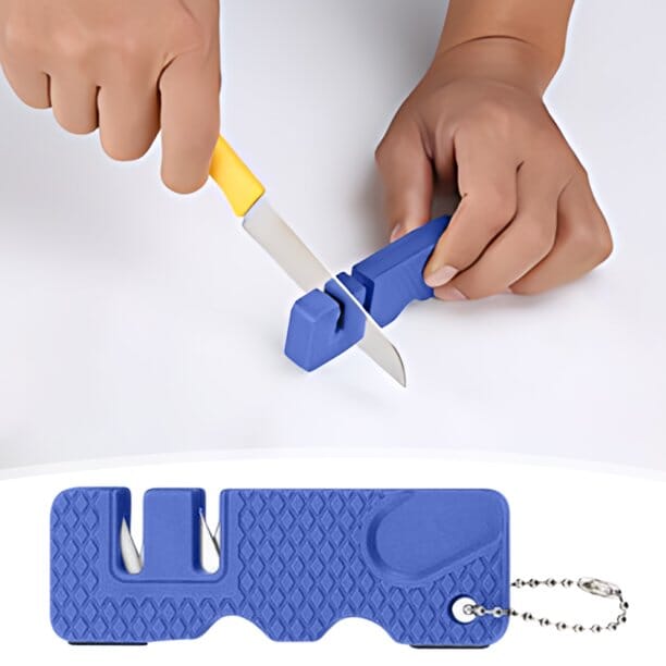 Aiguiseur de Couteaux - MiniOutdoorsKnifeSharpener™ - Bleu - Nature en Camping
