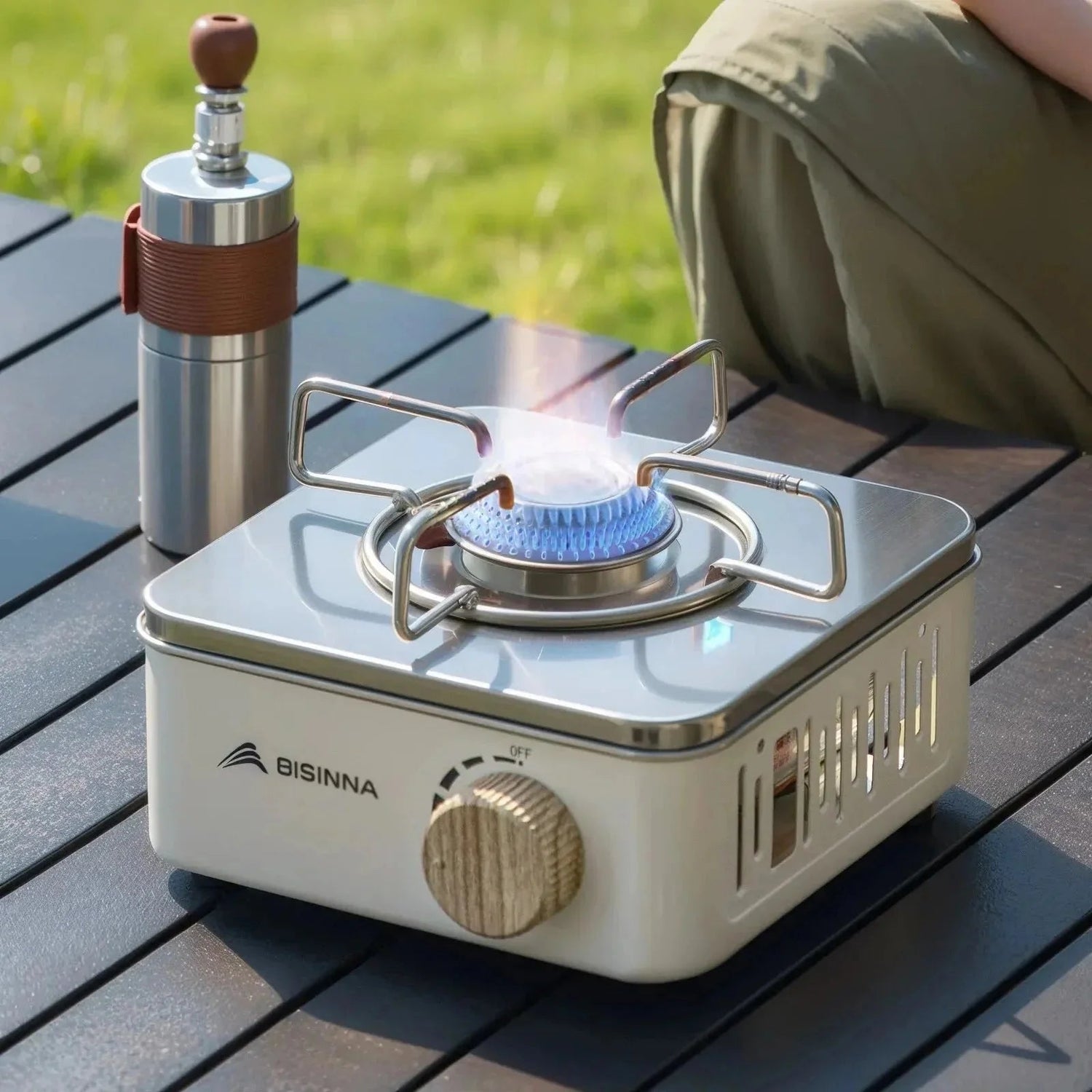 Cuisinière - MiniGasPortable™ - Blanc - Nature en Camping