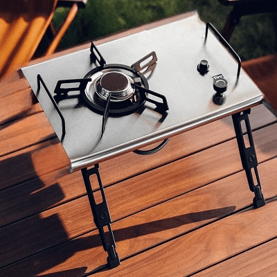 Réchaud à Gaz Camping - CampGasStove™ - Gris - Nature en Camping