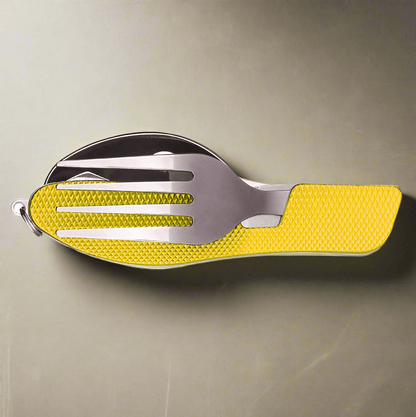 Couteau Suisse - FoldableTablewareSet™ - Jaune - Nature en Camping