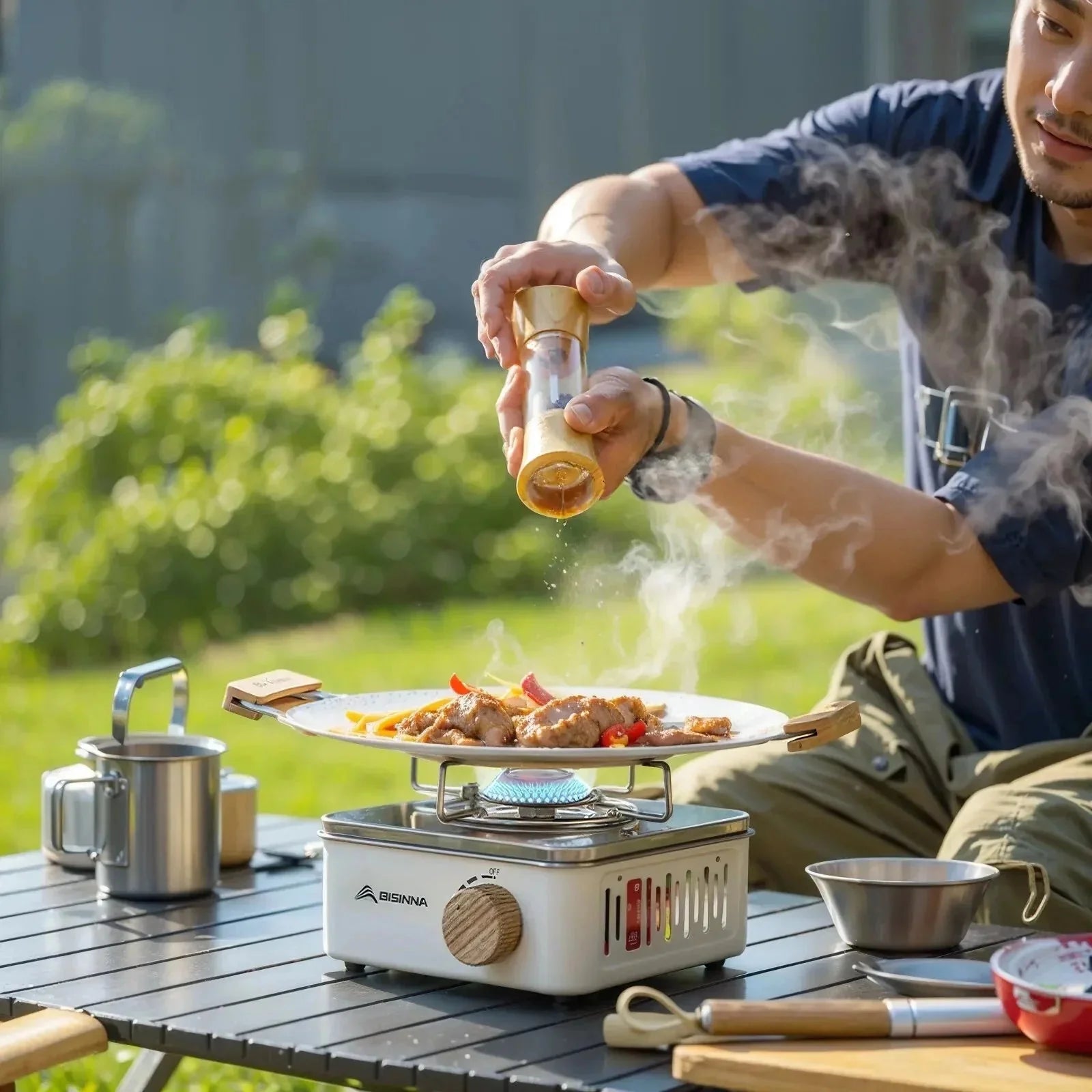 Cuisinière - MiniGasPortable™ - Blanc - Nature en Camping