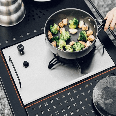 Réchaud à Gaz Camping - CampGasStove™ - Gris - Nature en Camping