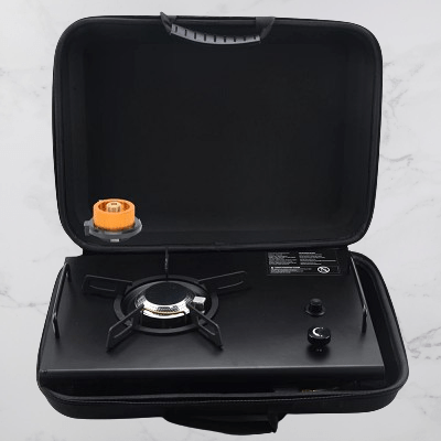 Réchaud à Gaz Camping - CampGasStove™ - Noir - Nature en Camping